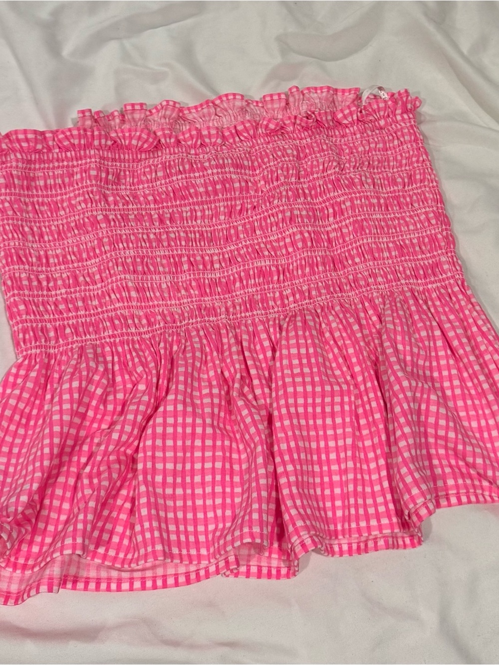 Lilly Pulitzer Pink Gingham Smocked Top